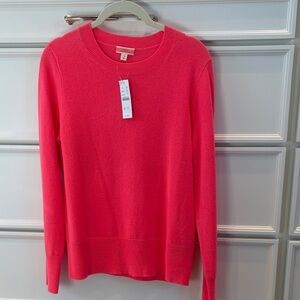 J. Crew Vibrant Pink Crew Neck Sweater
